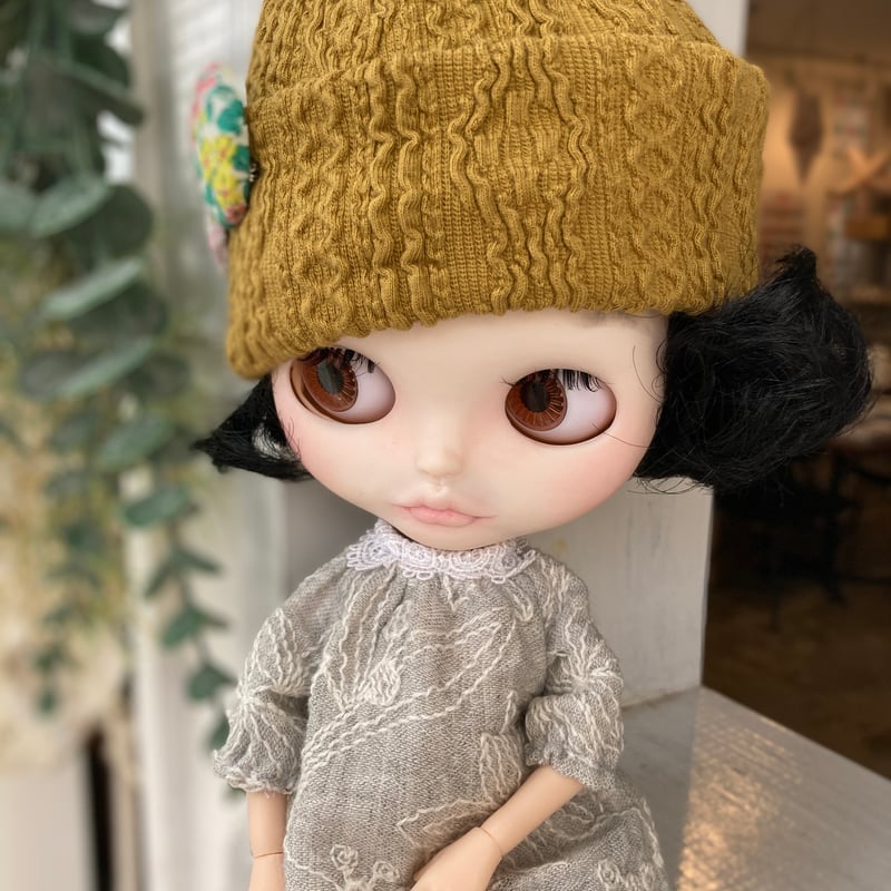 ブライス アイシードール ねこ耳帽子　アクセサリー くろねこ呉服店『1/6 ブライス アイシードール 猫耳ニット帽＋靴下＋缶