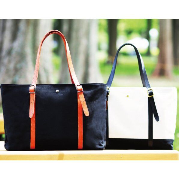 倉敷産帆布×牛本革 トートバッグ大 | 大塚製作所