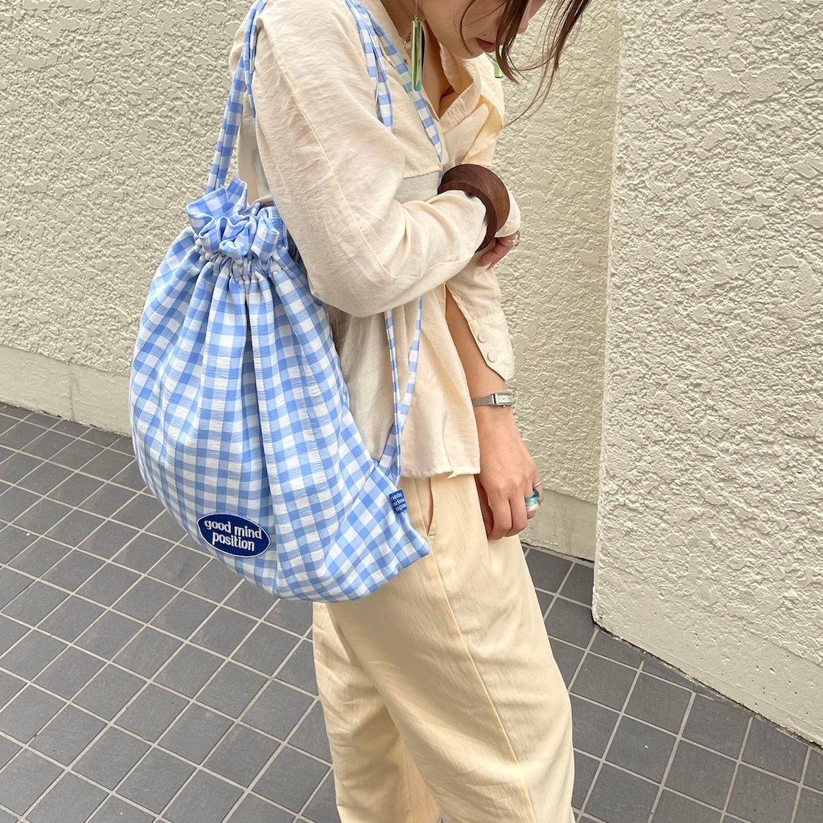 onedayapartmentjapan gingham knapsack