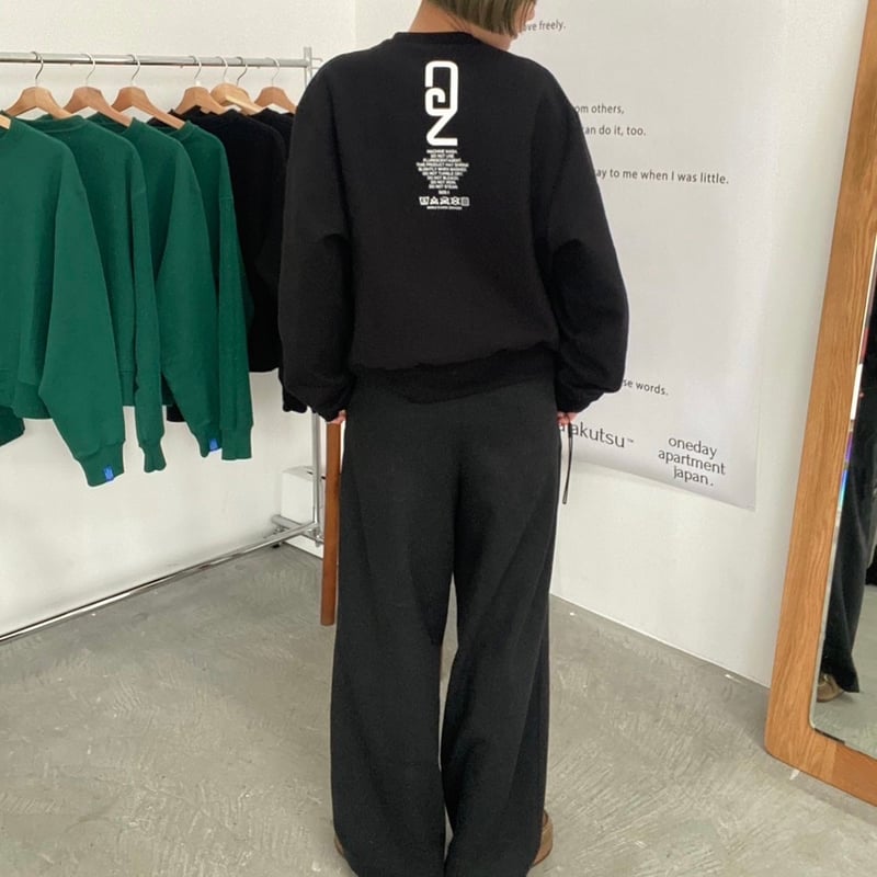 onedayapartmentjapan CAN BLACK SWEAT - トレーナー・スウェット