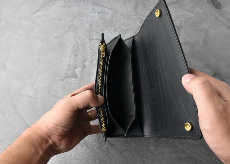 ブラックxスカイグレー LW2 LONG WALLET /ロングウォレット
