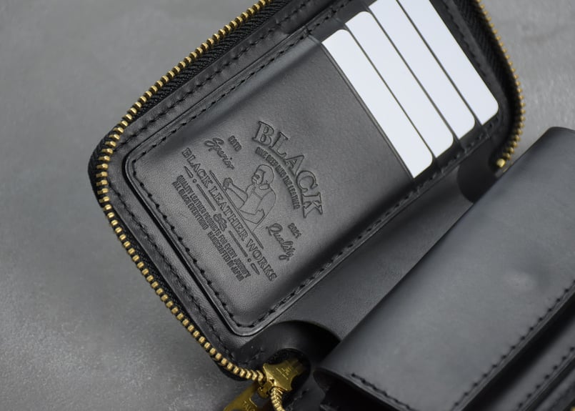 ADAMS middle wallet CARVING *受注生産 | BLACK LEAT ADAMS middle wallet CARVING *受注生産 | BLACK LEAT