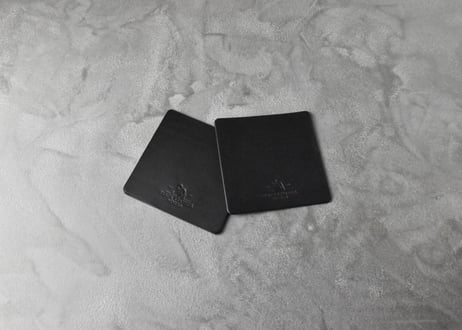 LEATHER COASTER 2枚セット　ITALIAN-SMOOTH