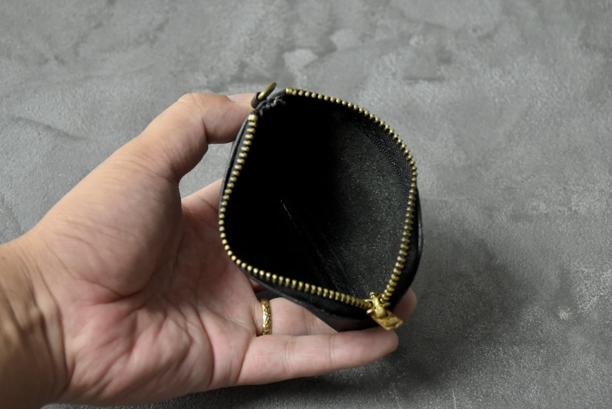 JACOB ジェイコブ ジップコインパース ITALIAN-SHRINK | BLACK LE...