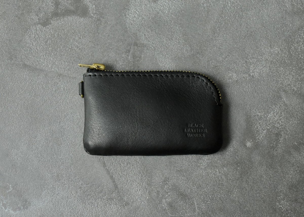 JACOB ジェイコブ ジップコインパース ITALIAN-SHRINK | BLACK LE...