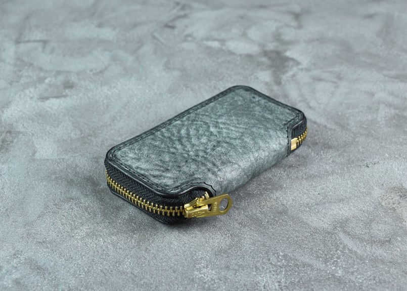SMITH スミス ラウンドジップキーケース ITALIAN-WAX | BLACK LEA SMITH スミス ラウンドジップキーケース ITALIAN-WAX | BLACK LEA