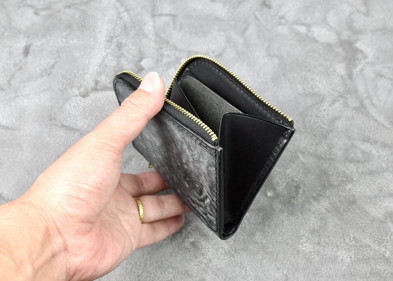 エレノア ELEANOR3 エレノア3 L-zip ウォレット ITALIAN-WAX | BLACK