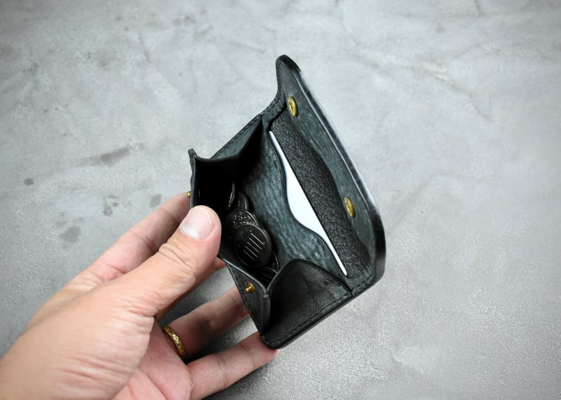 SCOTT スコット フラップコインケース ITALIAN-WAX | BLACK LEATH