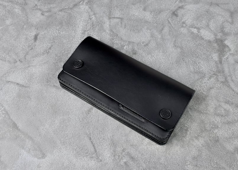 DRAKE ドレイク トラッカーロングウォレット ITALIAN-SMOOTH | BLACK