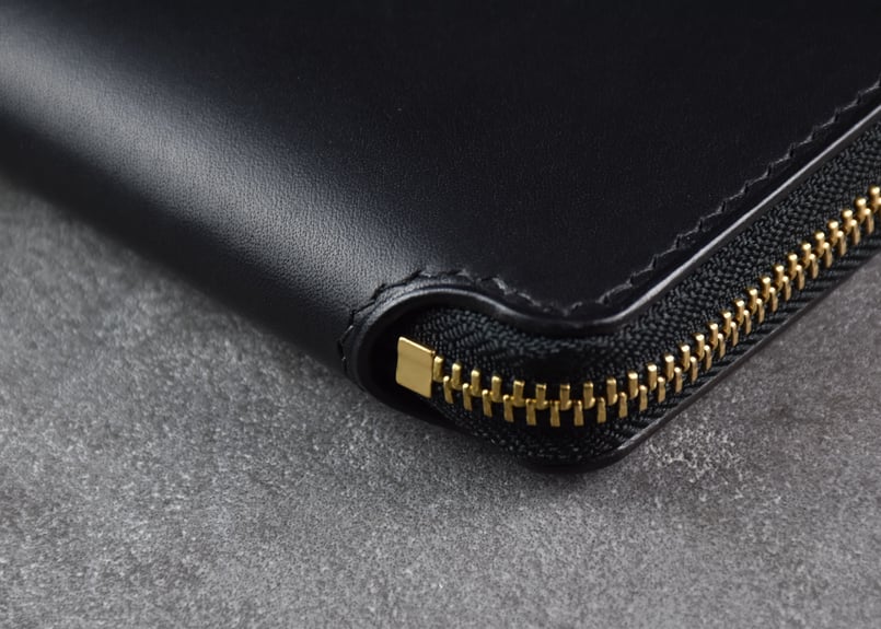 ADAMS アダムス ミドルウォレット ITALIAN-SMOOTH | BLACK LEAT
