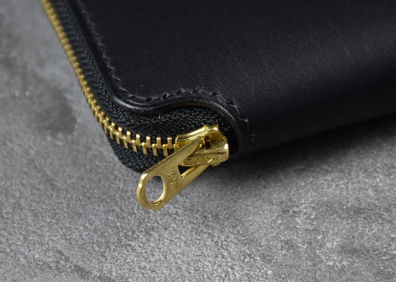 ADAMS アダムス ミドルウォレット ITALIAN-SMOOTH | BLACK LEAT