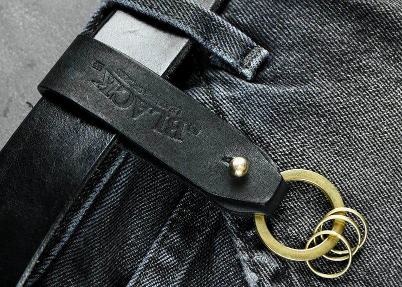 MORRIS ベルトループキーホルダー ITALIAN-SCRATCH | BLACK LEA