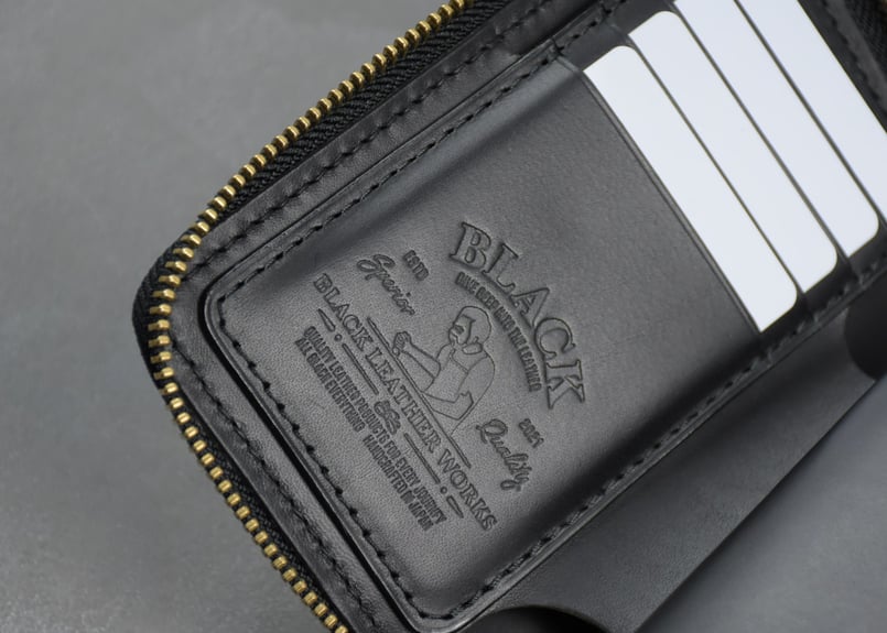 ADAMS アダムス ミドルウォレット ITALIAN-WAX | BLACK LEATHER