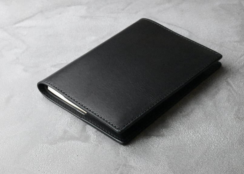 SALAS *受注生産 サラス ブックカバーA6 ITALIAN-SMOOTH | BLACK