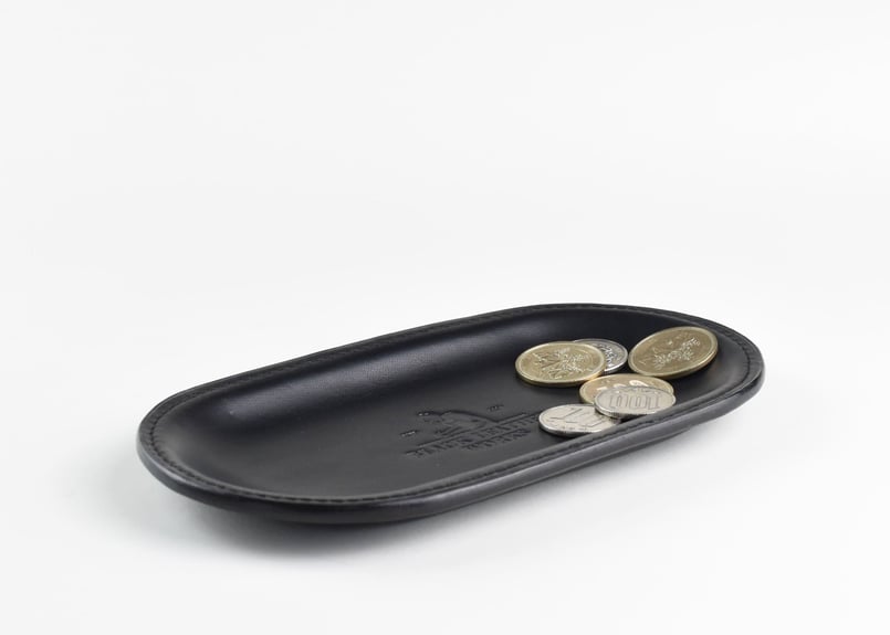 新品꧁レア꧂RRL／レザートリム／雄牛／ハンドメイドタイ／ブラック／Italy製 BARNUM バーナム レザートレイ ITALIAN-SMOOTH | BLACK LEATH