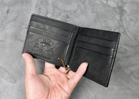 CATEGORY MONEY CLIP | BLACK LEATHER WORKS