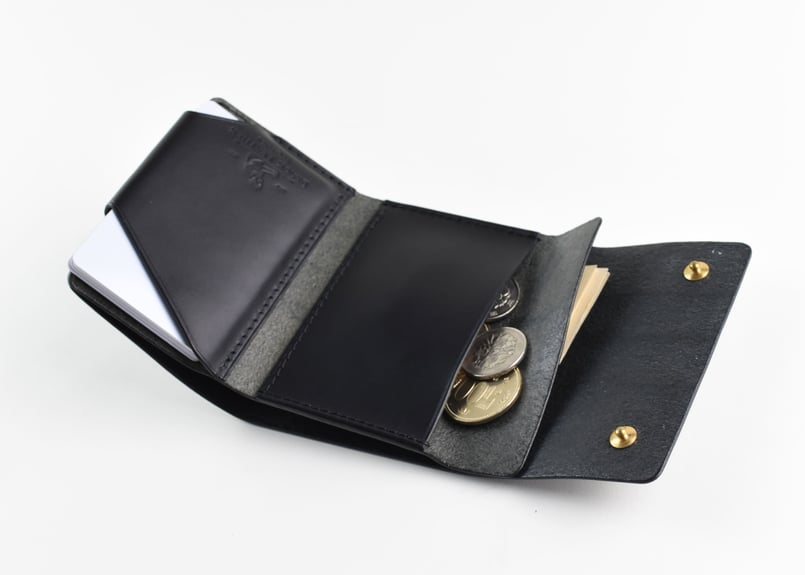 PETERSON ピーターソン ミニマムウォレット ITALIAN-WAX | BLACK L