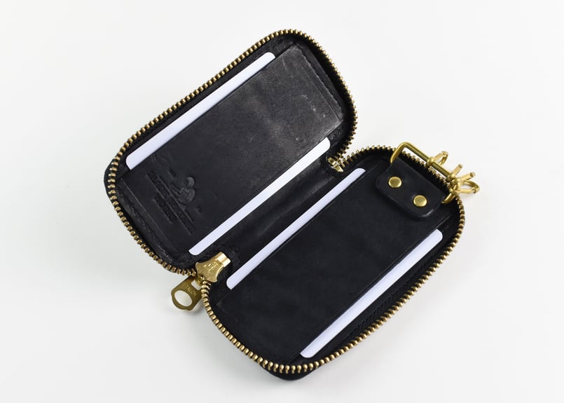 SMITH スミス ラウンドジップキーケース ITALIAN-SCRATCH | BLACK SMITH スミス ラウンドジップキーケース ITALIAN-SCRATCH | BLACK