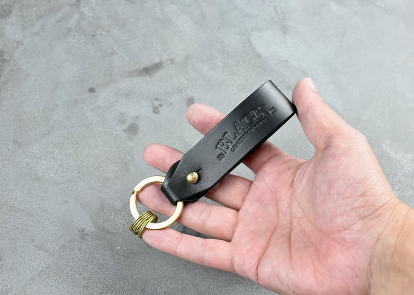 MORRIS ベルトループキーホルダー ITALIAN-SMOOTH | BLACK LEAT