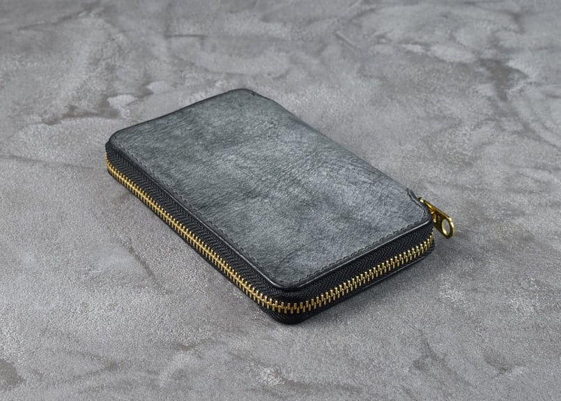 ADAMS アダムス ミドルウォレット ITALIAN-WAX | BLACK LEATHER