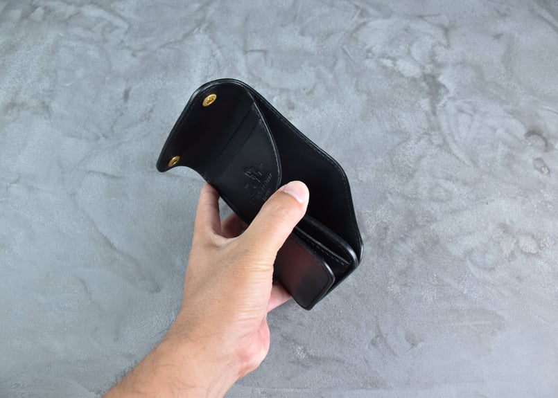 BELFORT ベルフォート コンパクトウォレット ITALIAN-WAX | BLACK L