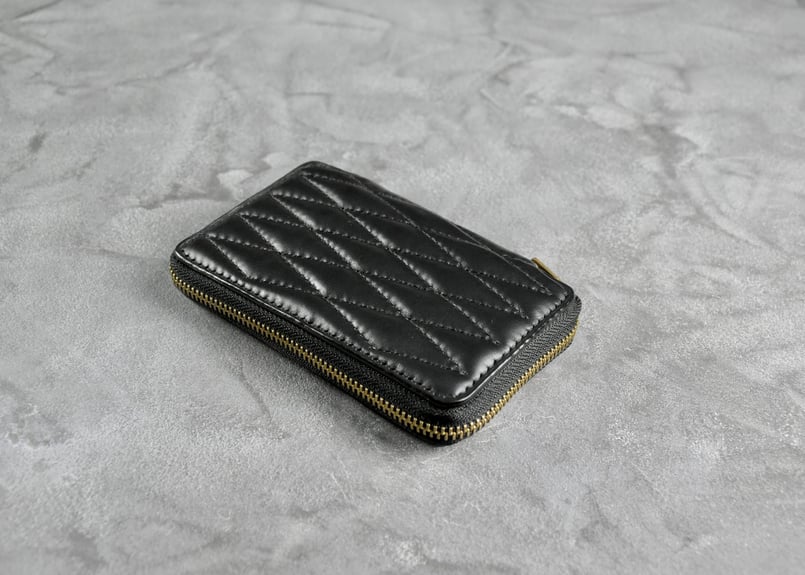 ADAMS middle wallet L-Quilt type1 *受注生産 | BLAC