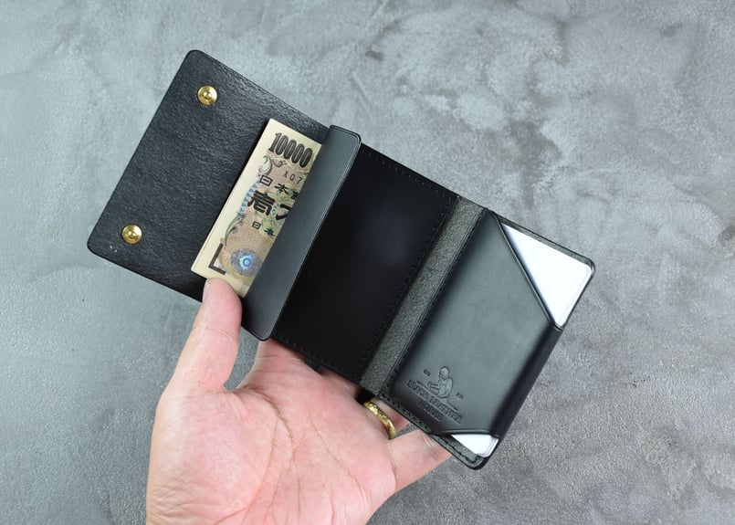 PETERSON ピーターソン ミニマムウォレット ITALIAN-WAX | BLACK L