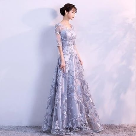 3色★S～3L★パーティー 結婚式 披露宴 ステージ 司会 演奏会 注目を集める上品艶感 胸元ビジュードレス   1007