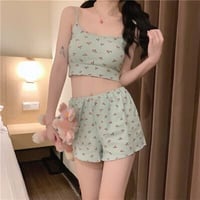★M/L★スリングパジャマ  ルームウェア  sweet系 セット [画像の色]   海外  2022051019