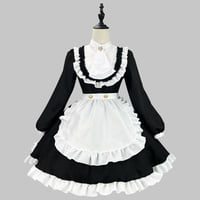 3色★S～6L大きいサイズ★可愛い ロリータ メイド服 ハロウン衣装 バックティアード 長袖  8209