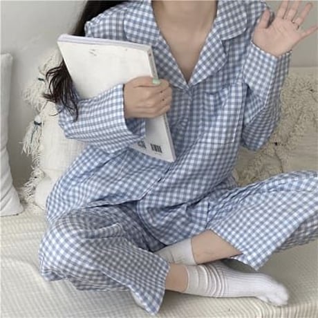 ファッション 長袖 トップス ワイドパンツ 秋 カップル パジャマ ロングパンツ   海外   [F]    2020100531