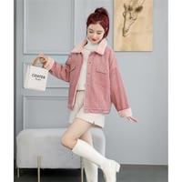 3色★S～2XL★裏起毛 チェスターコート 子羊の毛 ジャケット コットン スリム   海外   2021101526