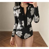 2色★M～XL★ウェットスーツ 長袖 水着 タイト サーフィン お出かけ ダイビング    海外   2022040924