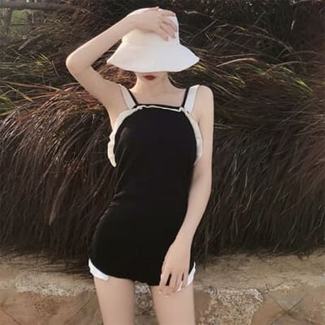 2色★M～XL★ヤングスタイル スリム バンディング   水着   海外  2022040921