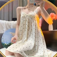 セクシー ドット スリングネグリジェ ルームウェア セット パジャマ    海外  2022051020