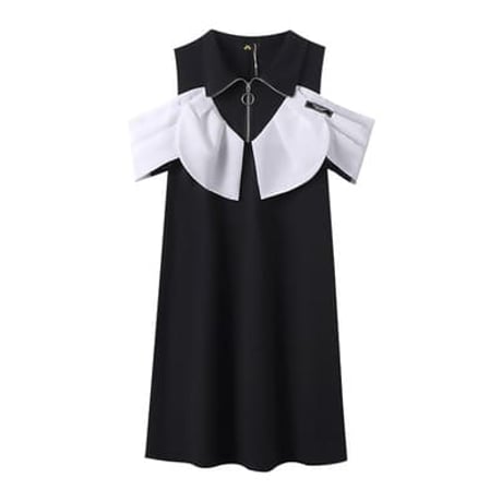 ★2L~8L★大きいサイズ★可愛いぽっちゃりさん上品感ラメ入りジャガード織ジャケットワンピース２set[ブラック]  63735