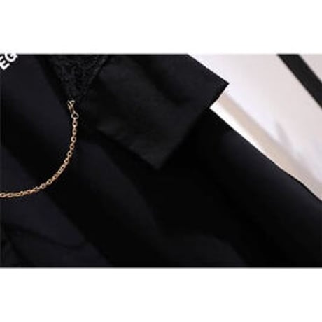 ★3L~7L★ぽっちゃりさん オシャレ重ねる風　レース切替 Tシャツ   62244