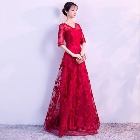 3色★S～3L★パーティー 結婚式 披露宴 ステージ 司会 演奏会 注目を集める上品艶感 胸元ビジュードレス   1007