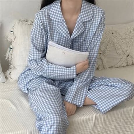 ファッション 長袖 トップス ワイドパンツ 秋 カップル パジャマ ロングパンツ   海外   [F]    2020100531