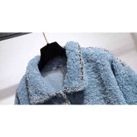 ★3L~7L★ボアジャケット レディース 厚手 暖かい ボアブルゾン 冬 ゆったり    大きいサイズ       60807