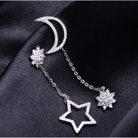 アクセサリー★アレルギー防止　スターリングシルバー　SILVER925　オシャレ　星  月  ピアス  YL-ZD-B01