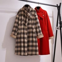 ★3L~7L★レディース 厚手 暖かい ラシャコート ジャケット アウター   大きいサイズ     61485