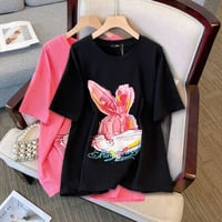 ★3L~7L★大きいサイズ★個性ラビットプリント　Tシャツ  63707