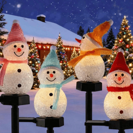 雪だるま イルミネーション 屋外 ソーラー クリスマス 飾り 屋外 自動