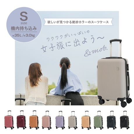 スーツケース キャリーケース キャリーバッグ Sサイズ 1泊～3泊 35L 縦型 くすみカラー 機内持ち込み可能 TSAロック 軽量 静音 小型 海外 国内 旅行 かわいい おしゃれ 女子旅