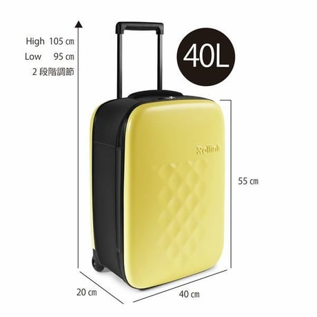 Rollink ローリンク FLEX キャリーバッグ スーツケース フォーダブルスーツケース 40L キャリーバッグ 折りたたみ可能 小型 ファスナー ジッパー 海外 国内 旅行