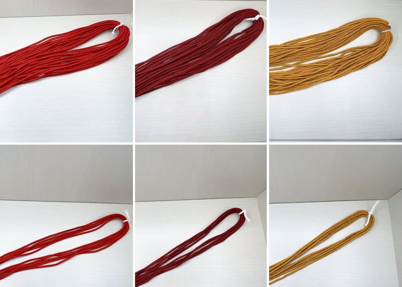 江戸打ち紐 中(約4mm) 70cmカット 5本セット | 彩いろいろ -iro iroiro-