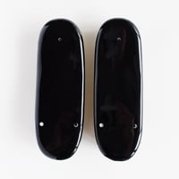 〈なおきちの草履〉エナメル・ジェットブラック