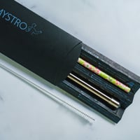 ＃31 スプリングガーデン３点セット（ストロー、ケース、洗浄ブラシ）