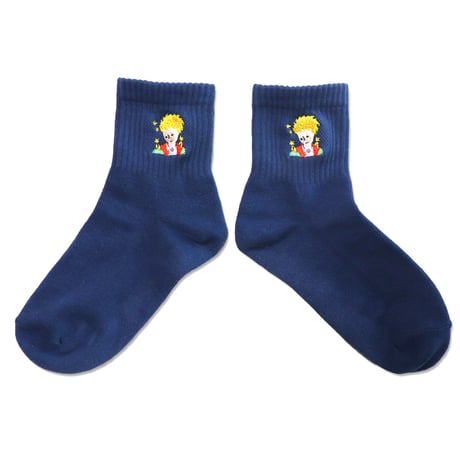 靴下 レディース／ネイビーブルー 王子さま【星の王子さま】【絵本のくつした】